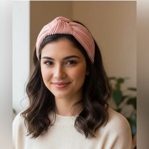 NEW Anthropologie Twist Knot Headband Vintage Rose Pink One Size Hair Accessory